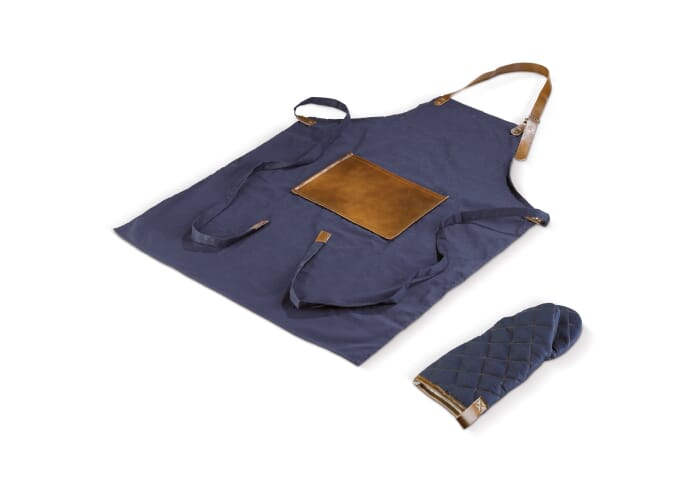 Tablier publicitaire pour barbecue Bleu foncé